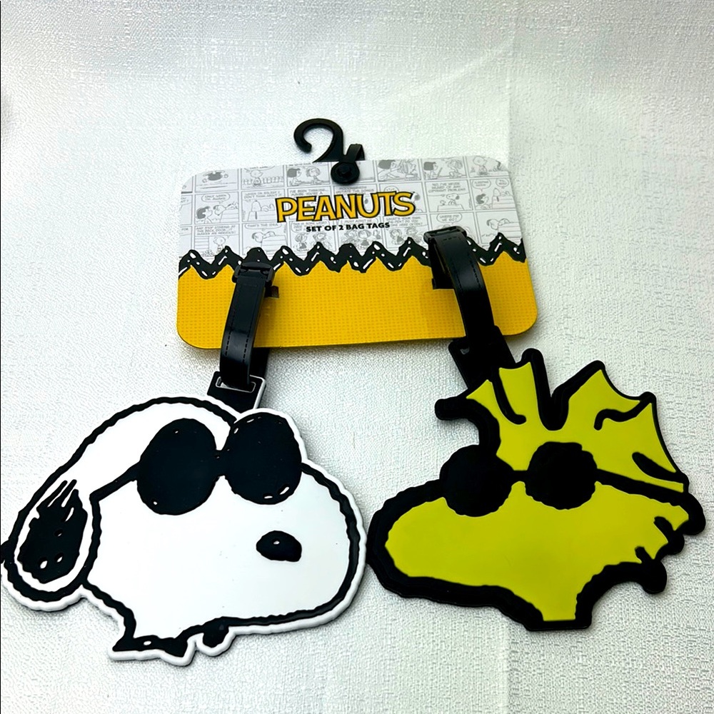 Peanuts Snoopy & Woodstock Luggage Bag Tags NWT!